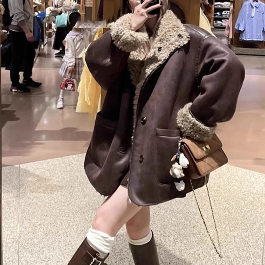 冬设计高级感独特超好看今年流行小香风美拉德穿搭羊羔毛毛外套女