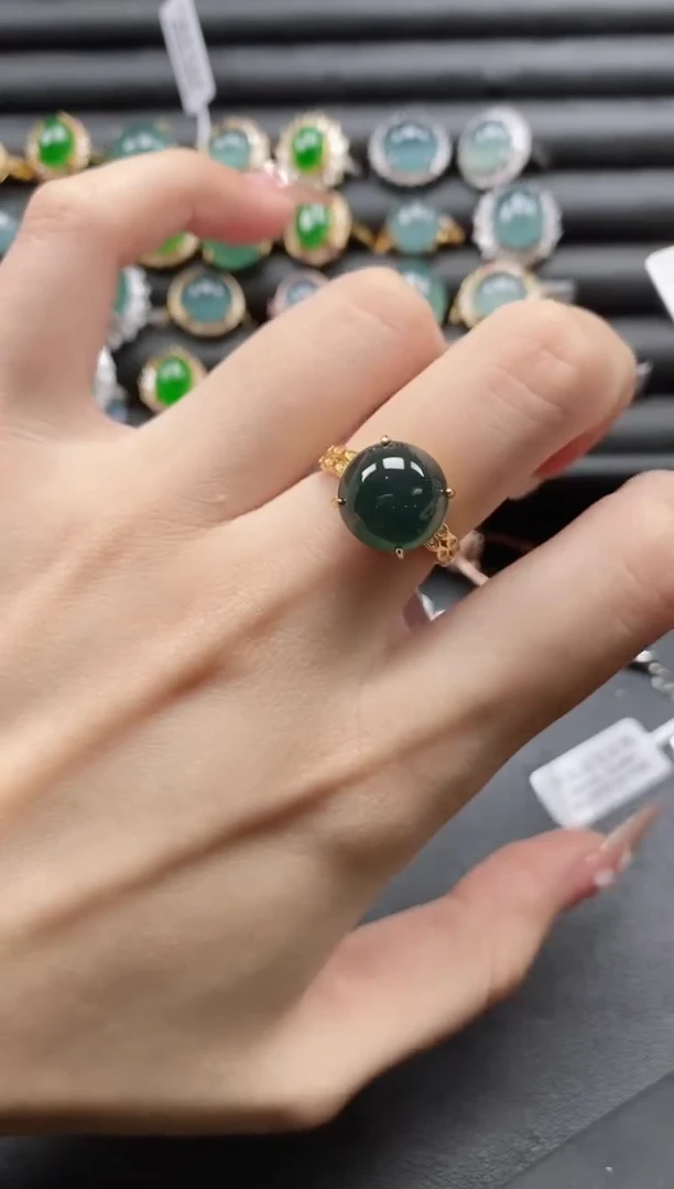 【闪购商品】翡翠戒指银S925镶嵌51151