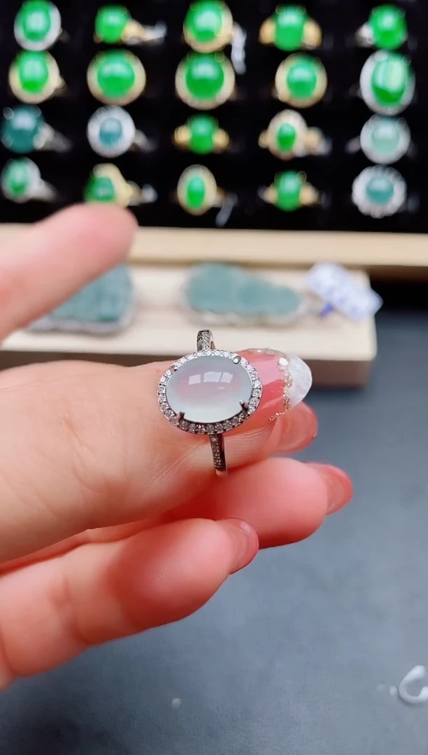 【闪购商品】翡翠戒指银S925镶嵌0580801