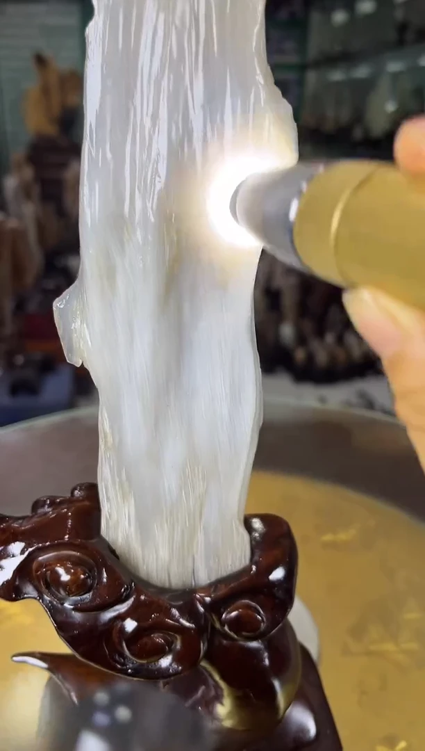 缅甸天然树化玉摆件