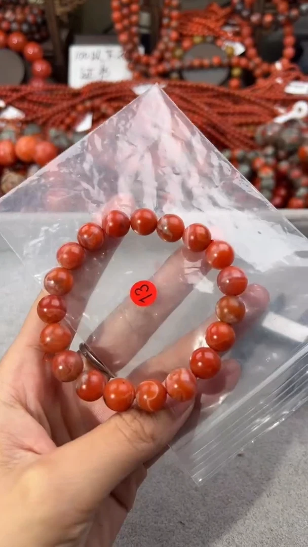 南红玛瑙手串未镶嵌10+
