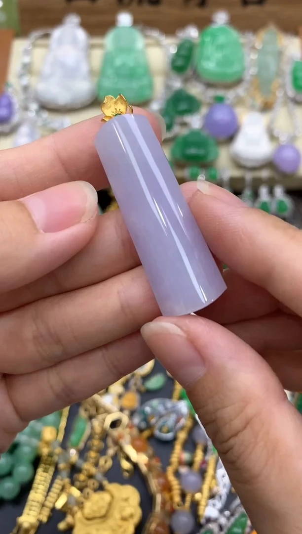 翡翠18K金镶嵌颈饰169-中国好珍宝