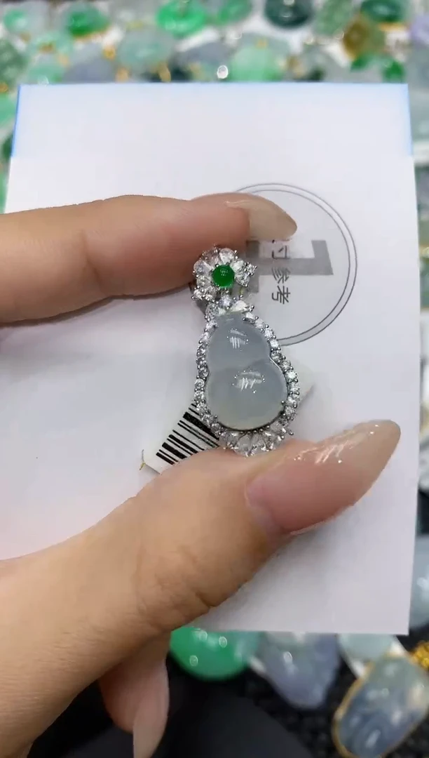 颈饰银S925镶嵌翡翠111111111111