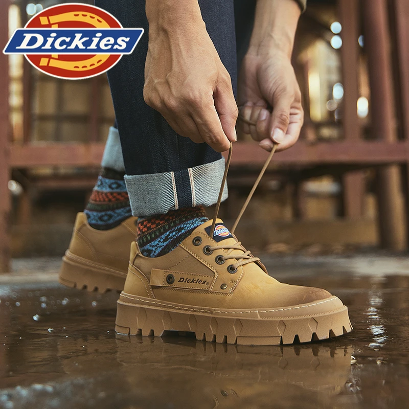Dickies低帮工装马丁靴2025年冬季保暖英伦男士户外百搭英伦风耐