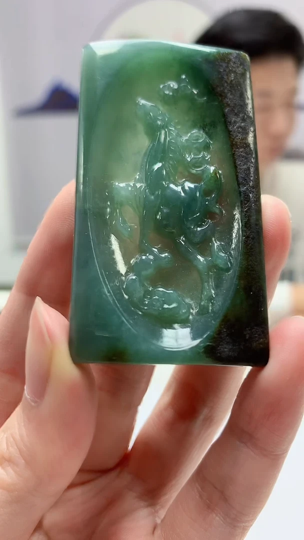 【闪购商品】定制翡翠未镶嵌4917zm-毛货挂件马牌81