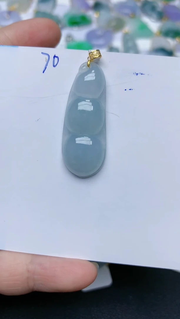 【闪购商品】翡翠颈饰18K金镶嵌天然翡翠A货    