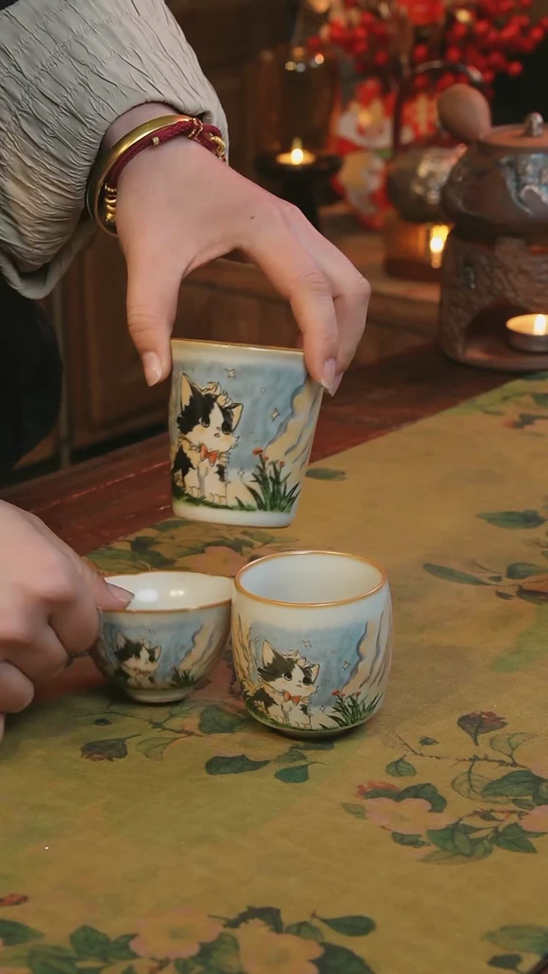 【闪购商品】瓷片杯子3个--------------