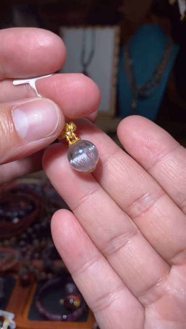 【闪购商品】水晶吊坠未镶嵌黑银钛