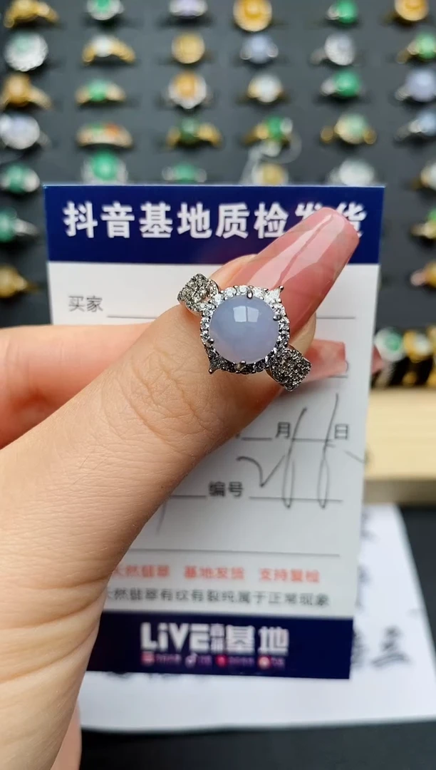 翡翠戒指银S925镶嵌...............