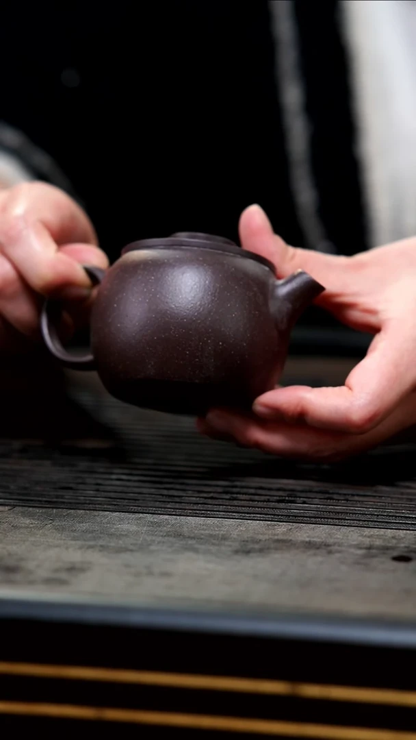 【闪购商品】紫砂茶壶15-微瑕半手白yu天青有钱花130cc