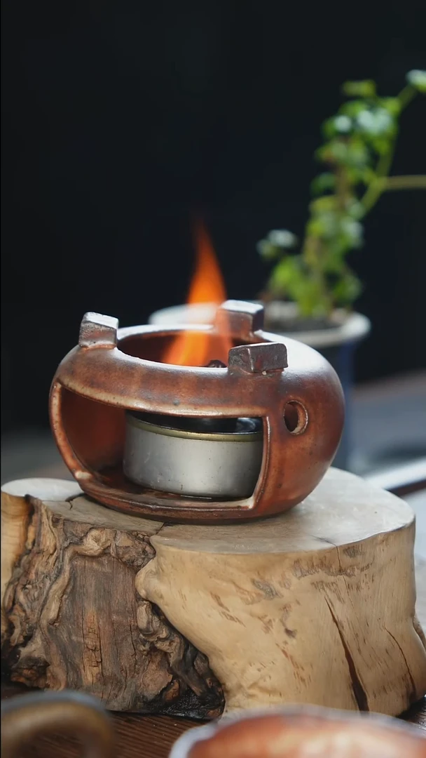 紫砂全手工仿古温茶炉