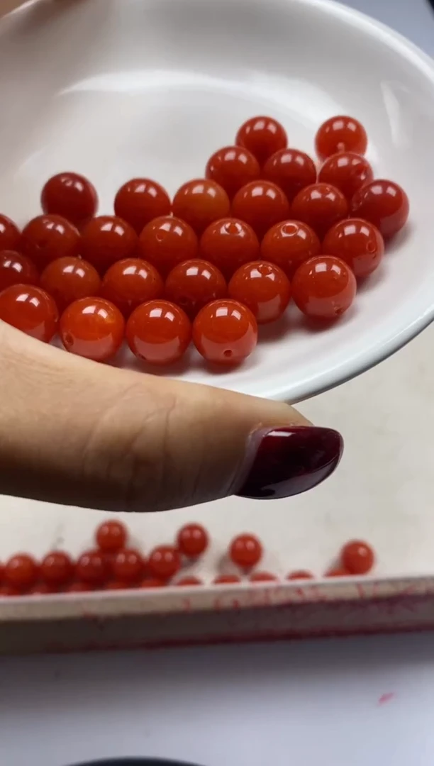 【闪购商品】玛瑙/玉髓颈饰未镶嵌w2186满肉南红10mm*20颗