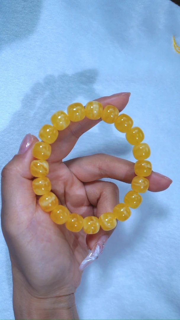 【闪购商品】蜜蜡手链未镶嵌典藏级同料11mm焦皮同料