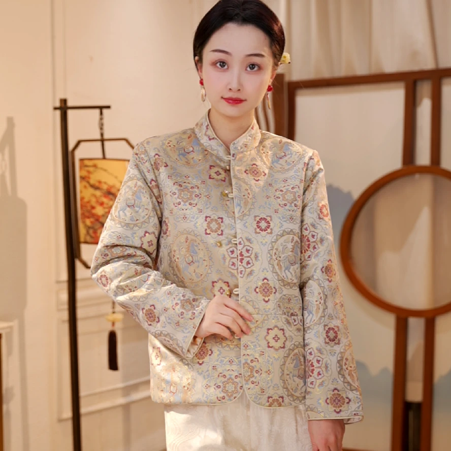 马上有钱｜老钱风新中式国风加绒加厚双面穿外套-5603小文