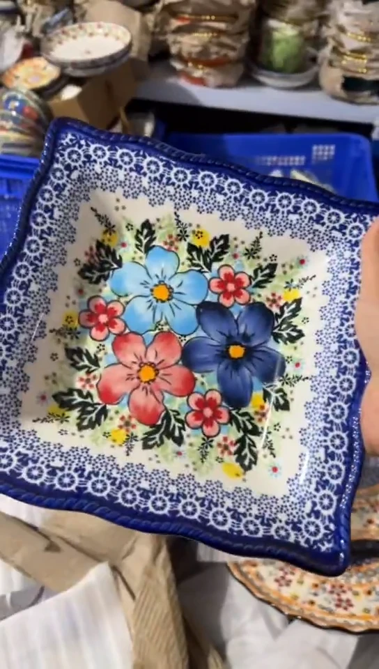 瓷釉下彩盛夏方盘