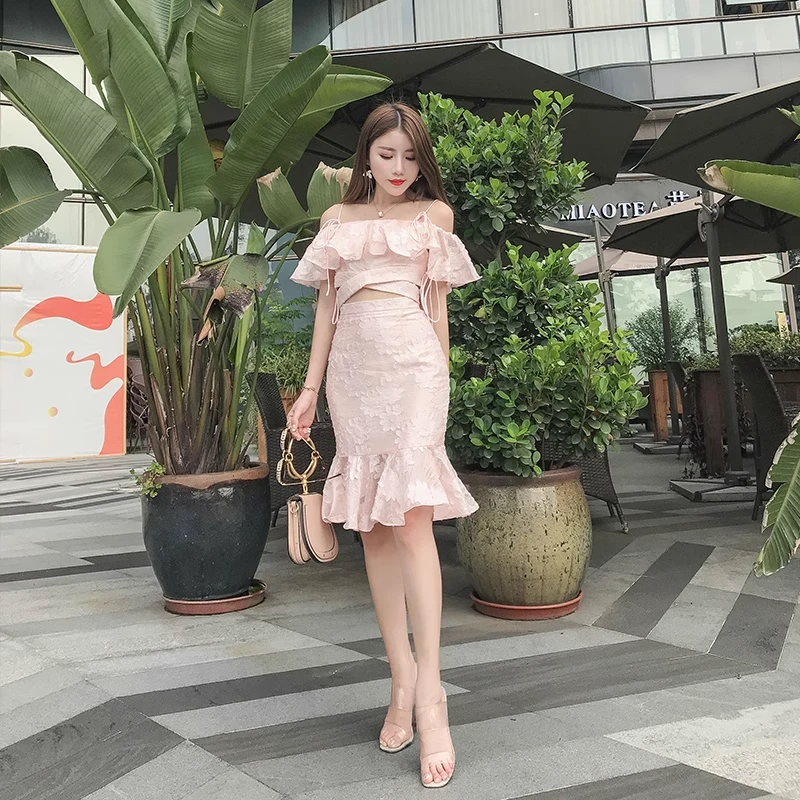 冰冰来了【20237】粉色植绒花朵朵套装JJJJ