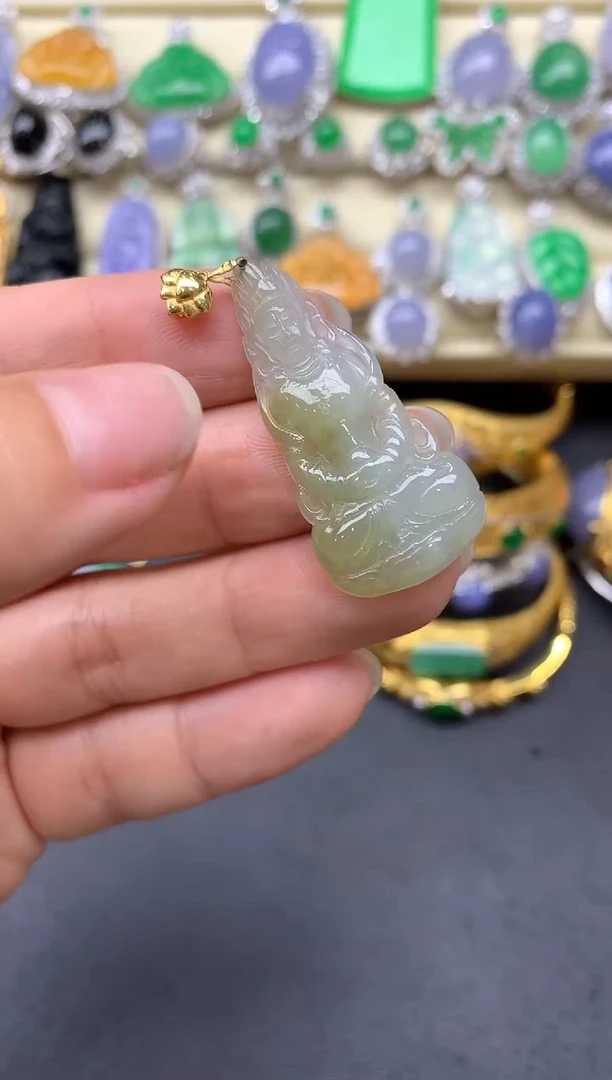 【闪购商品】翡翠颈饰18K金镶嵌105-中国好珍宝