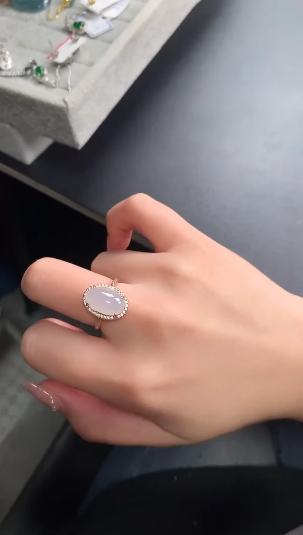 【闪购商品】翡翠戒指银S925镶嵌6756