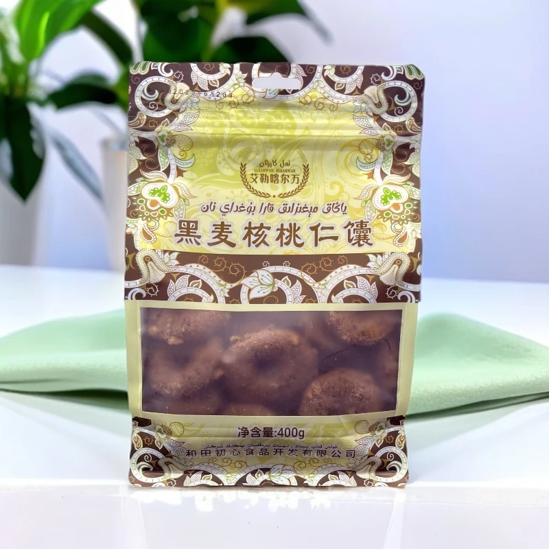 美味核桃仁搭配黑麦制成的馕黑麦馕网红好吃食品