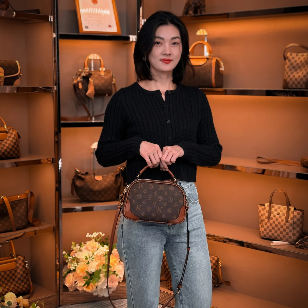 方圆包（咖色）2025年新款轻奢春夏百搭时尚女士气质方圆手提包5722