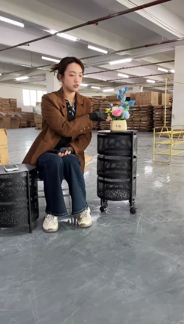 合金三层旋转菜篮子/直径30高度60