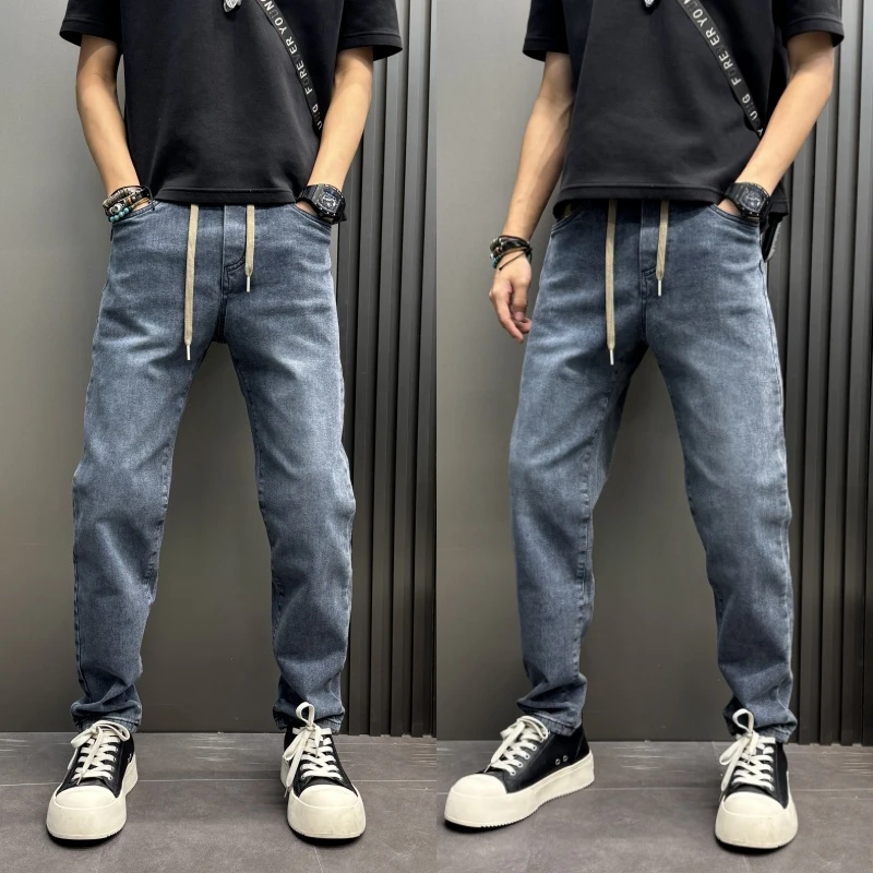 2025秋冬常规直筒裤男士水洗修身美式复男士复古水洗修身直筒裤
