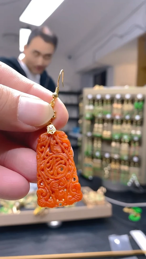 【闪购商品】翡翠耳饰合金192翡翠耳钩一个