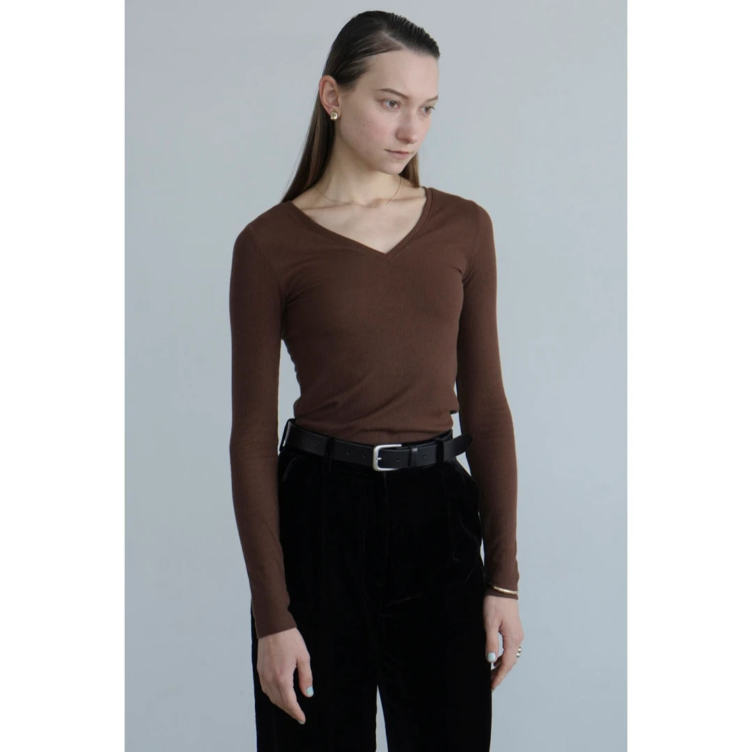 【MonTendre】秋季新款松本V领气质百搭休闲打底针织衫打底衫女