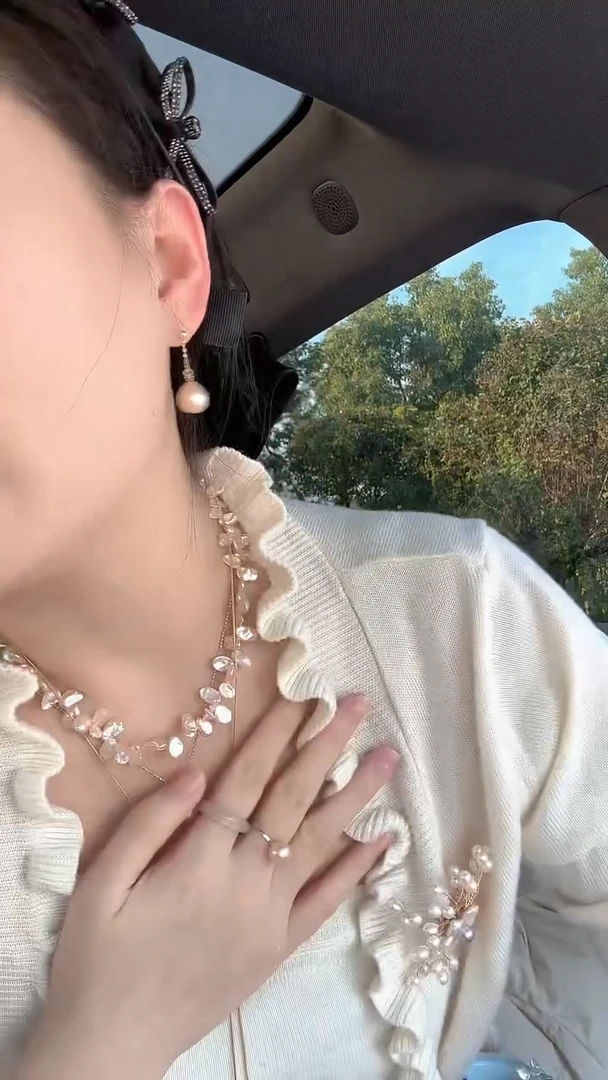 无链子925银中国红花瓣银项链