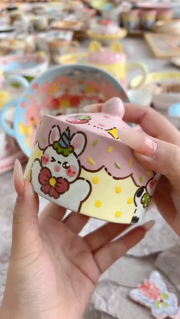 摆件陶景德镇陶瓷手绘微瑕