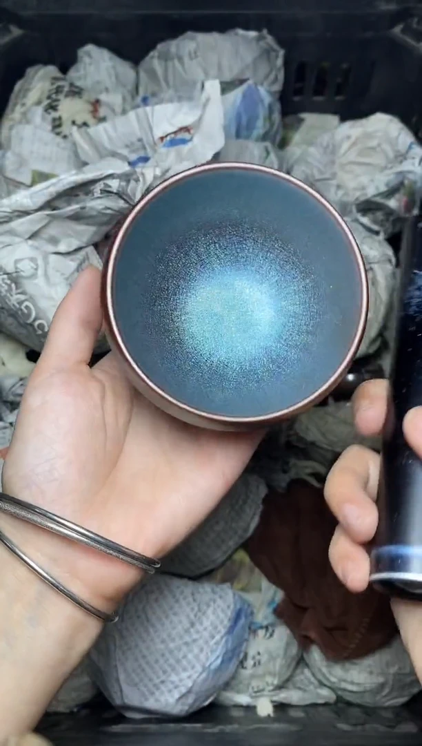 茶盏糖果 蓝 钵 盏三疯建盏茶器