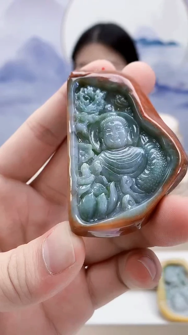 未镶嵌定制翡翠4812bb-毛货挂件21