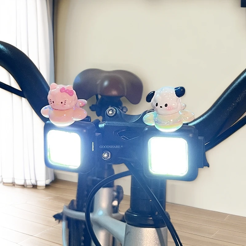 儿童自行车前灯尾灯充电款可爱卡通帕恰狗单车配件夜间夜骑骑行灯