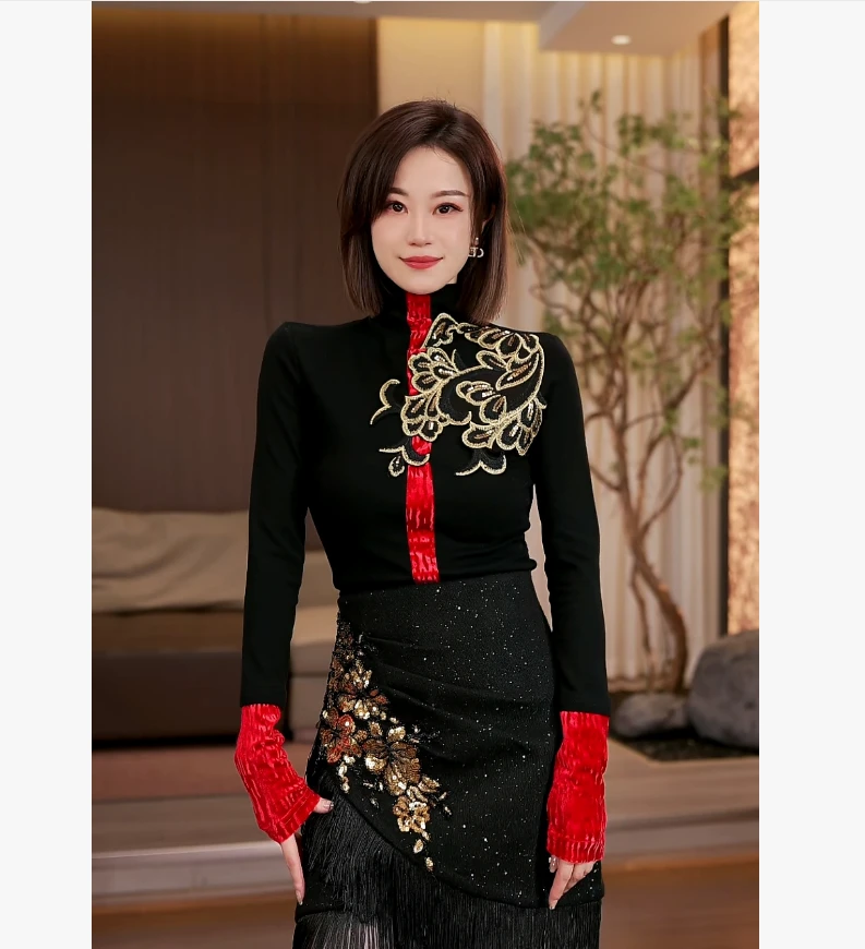 【Molly】高领针织衫百搭打底衫2025秋冬加绒新款女上衣F2531030A