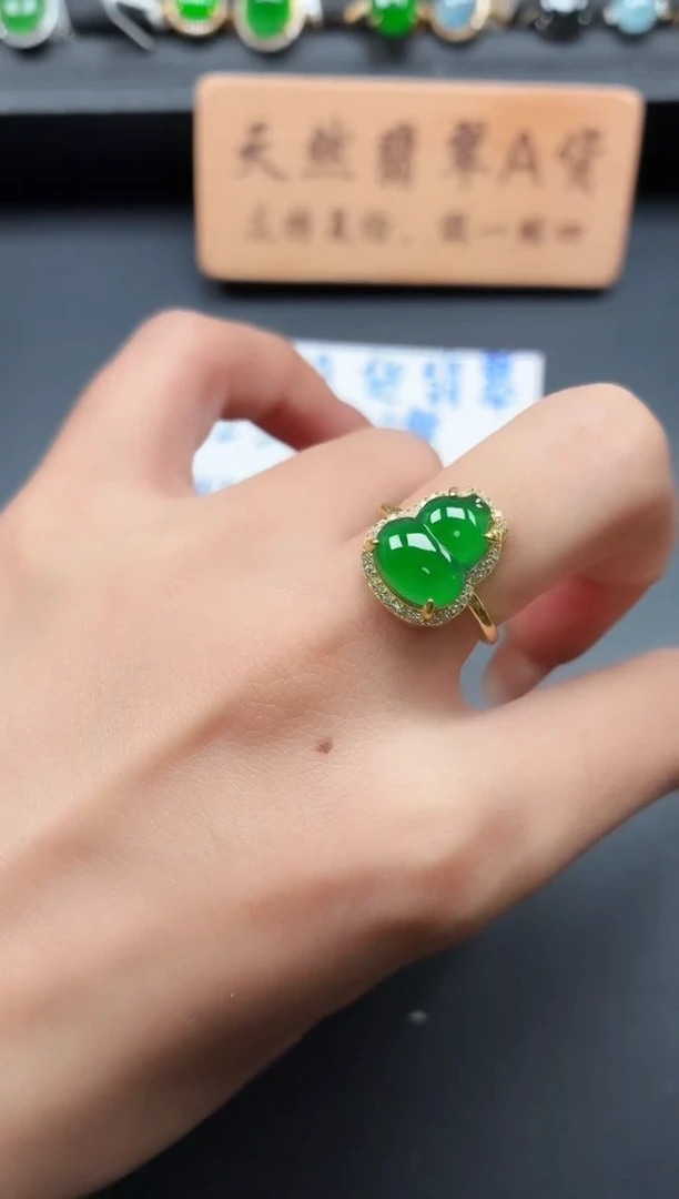 银S925镶嵌戒指翡翠111111