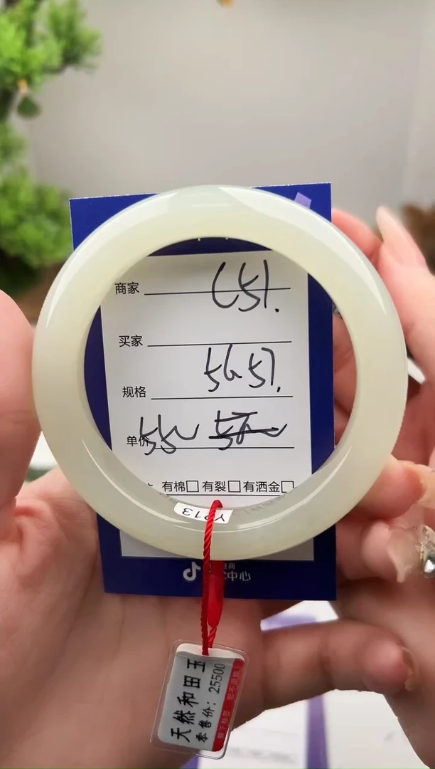 未镶嵌手镯和田玉微色差C51