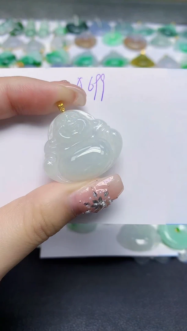 颈饰未镶嵌翡翠天然缅甸翡翠A货翡翠百元以上9元证书费自理