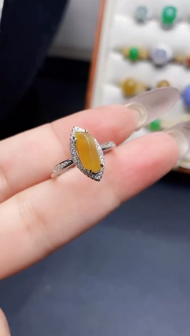 银S925镶嵌戒指翡翠0221