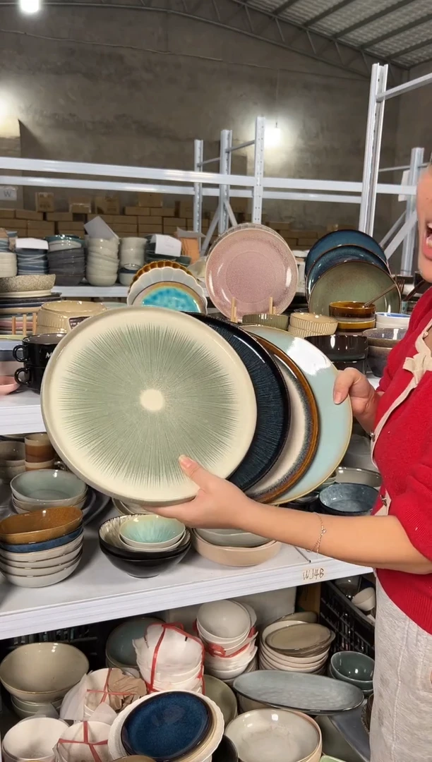 陶瓷外贸尾货瑕疵满20包邮X4大盘10.5英寸