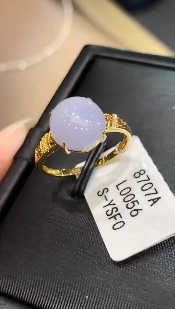 翡翠戒指18K金镶嵌L0056多样性发其一