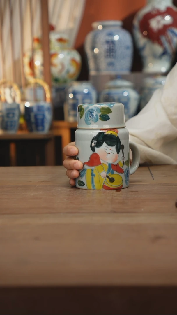 现代 景德镇设计师釉下手绘陶瓷餐具