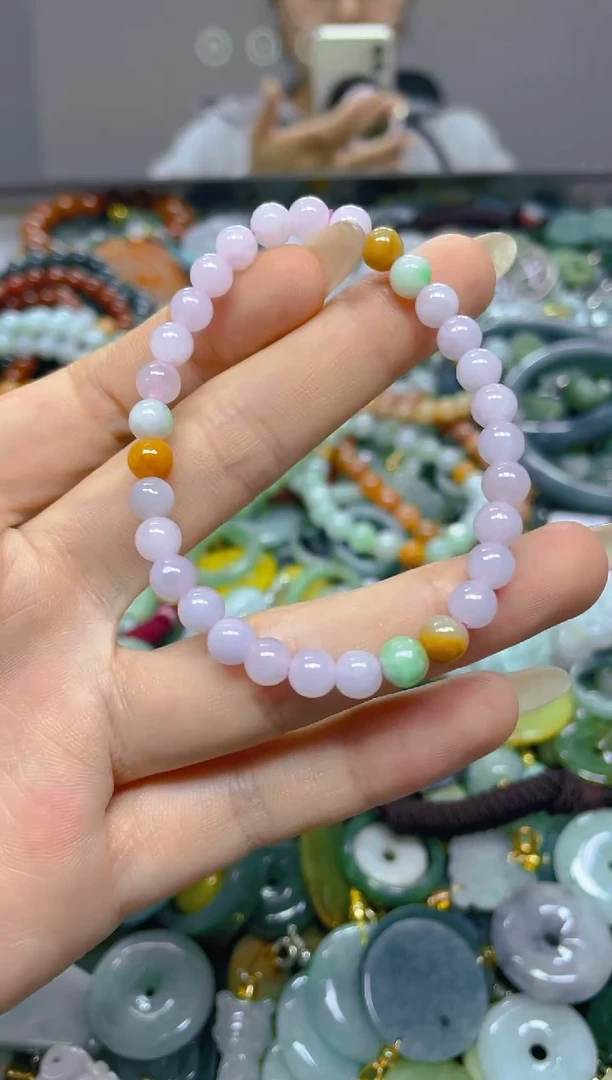 颈饰未镶嵌翡翠5MM/ T /翡翠A货，一件也是批发价