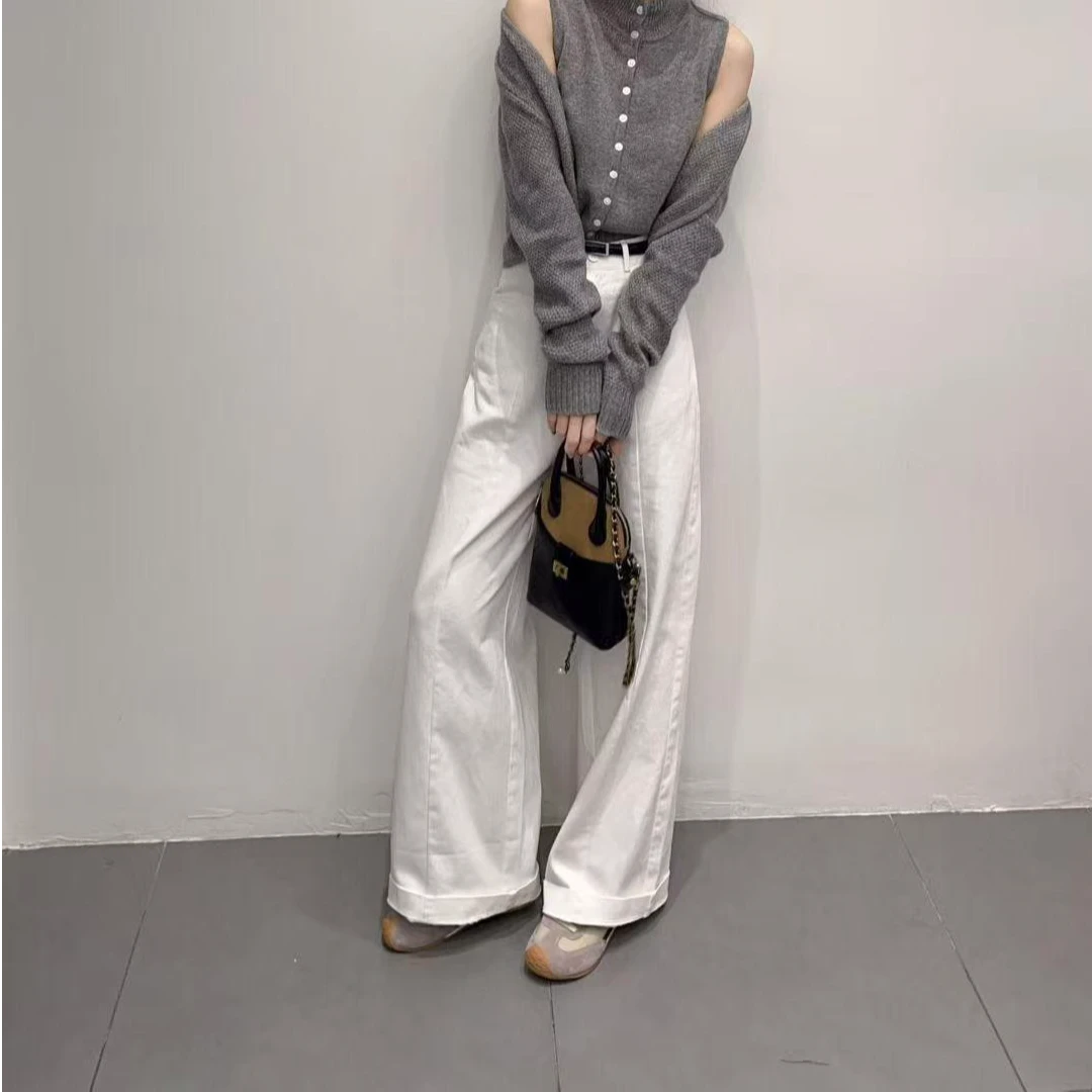 【诺哥专属】2025夏季新款时尚百搭显瘦高腰休闲裤81663-李昕格