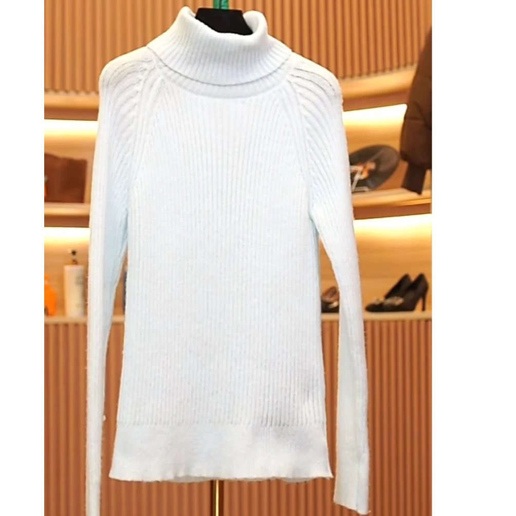 常规款修身型秋冬针织翻领网红内搭衫薄款加厚ff3242