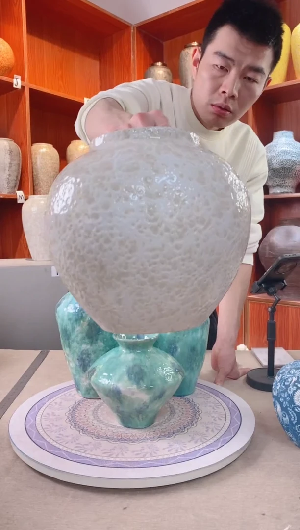 【闪购商品】瓶茶白 小号  陶瓷花瓶 无花