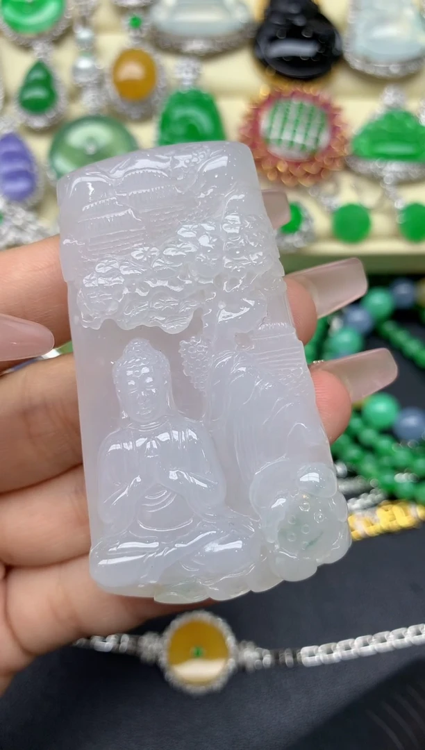 颈饰未镶嵌翡翠169-翡翠雪姐天天见