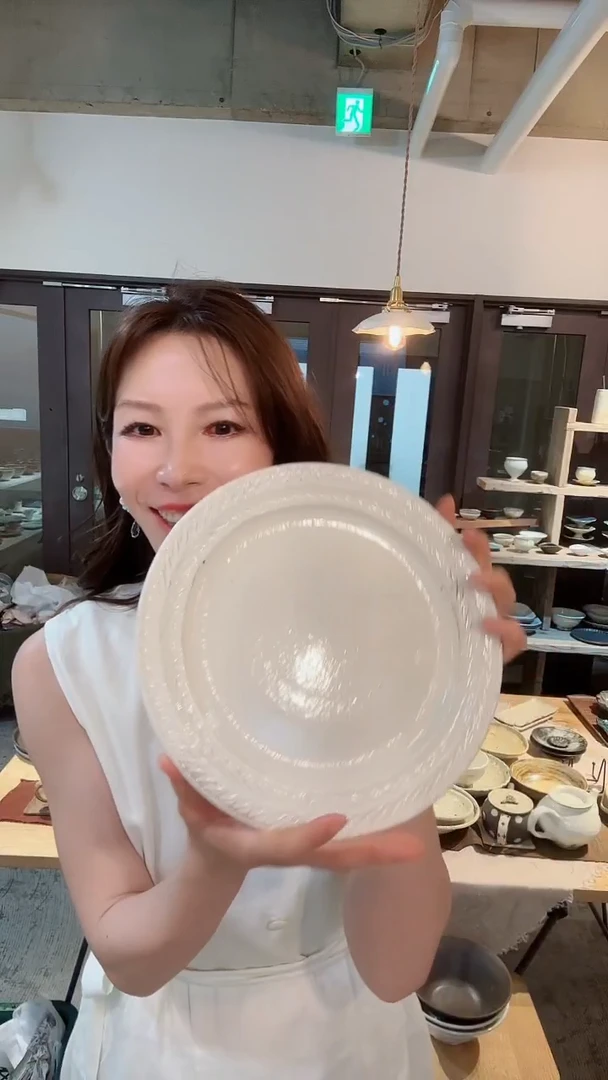 盘【古谷】24粉引麦穗*1个(黑点随机)