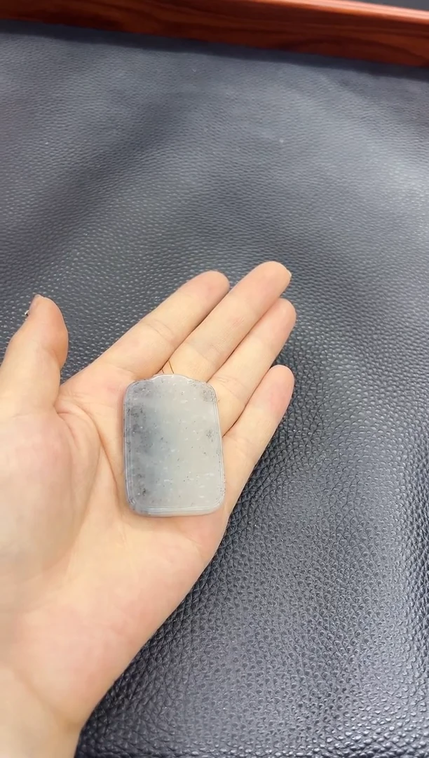 和田玉未镶嵌吊坠(赠链)新疆和田玉黑山料无事牌037百搭时尚