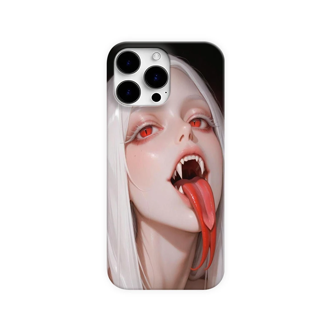 吻涎少女手机壳适用苹果15promax华为mate荣耀vivo小红米oppo一加