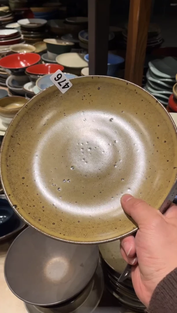 【闪购商品】瓷片476 燕麦黄牛排盘1个
